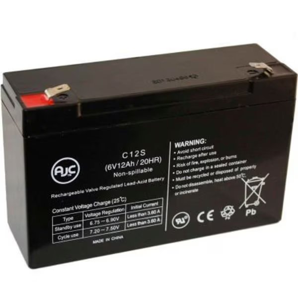 AJC  Leoch LP6-10L  Sealed Lead Acid - AGM - VRLA Battery, Battery Clerk, Mfr#: AJC-C12S-J-1-138224